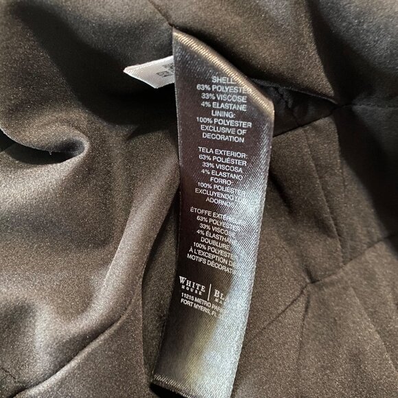 White House Black Market Dress Size 6 Black Sleeveless Belted Fit & Flare Chic - Picture 5 of 9